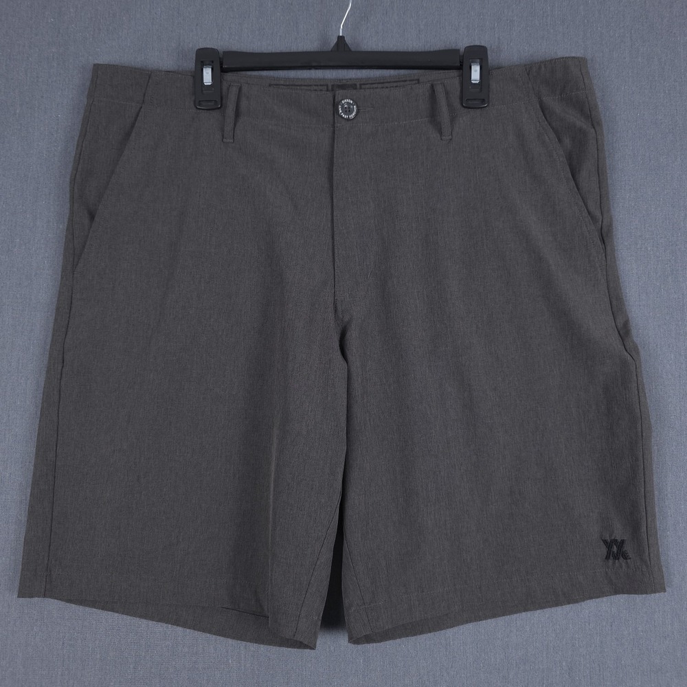 Dixxon Hybrid Shorts Mens 38 (Fits 39x10) Gray Stretch Performance Chino Unlined